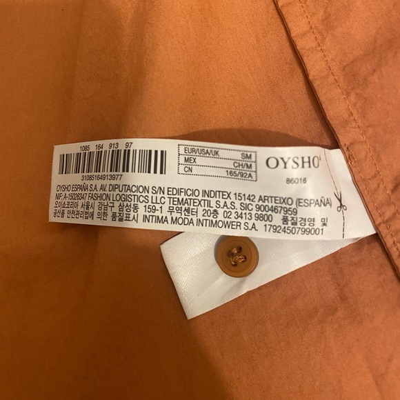 NWOT Oysho Long-sleeved oversize shirt - Picture 4 of 5